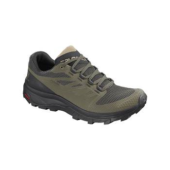 Salomon OUTline GTX - Olivovo Zelene Turistické Topánky Panske, S0001SK